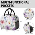 thumbnail image 6 of Obrewu Watercolor Floral Pattern Lunch Bag for Adult, Insulated, Leakproof, Oxford Cloth, 6 of 7