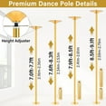 thumbnail image 2 of Flylapdo Portable Dance Pole with 7.3-9ft Adjustable Height, 1.77in Cold-Rolled Steel Fitness Pole with Anti-Slip Silicone Base, 2 of 9