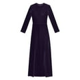 thumbnail image 5 of Womens Christmas Dresses Velour Long Sleeve Dresses Women Purple Dress A-line Dresses Party Dress Womens Winter Outfits, 5 of 5