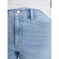 thumbnail image 5 of Time and Tru Women's High Rise Straight Leg Jeans, 30" Inseam Regular, Sizes 0-20, 10S-16S, 5 of 6