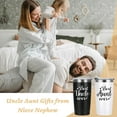 thumbnail image 5 of Gingprous Best Aunt and Uncle Ever , 20 oz Insulated Stainless Steel Tumbler Set, Vacuum Insulated Tumblers Christmas Birthday Gifts (Black & White), 5 of 8