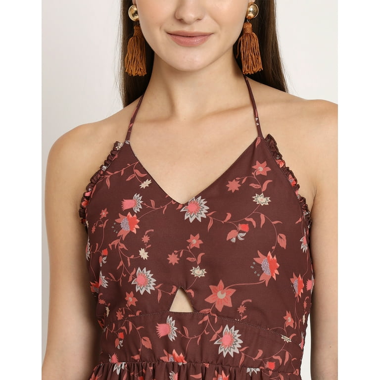 Red Halter Maxi Swing Chiffon Dress 2923 Red Halter Maxi Swing Chiffon Dress 2923
