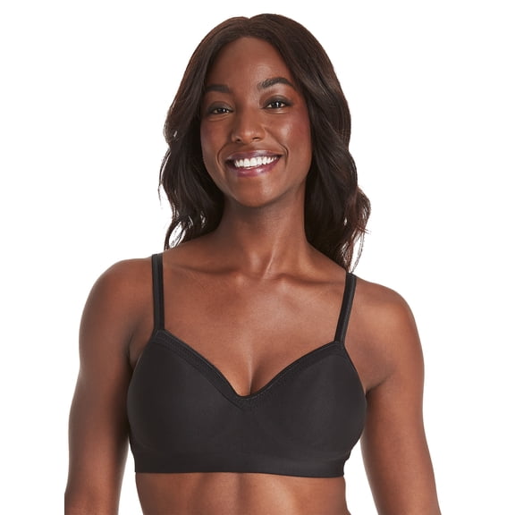 Hanes Womens Wireless Bra, Smooth Comfort Full Coverage Bra, Foam Cups, Convertible Bra Straps, Sizes S-L