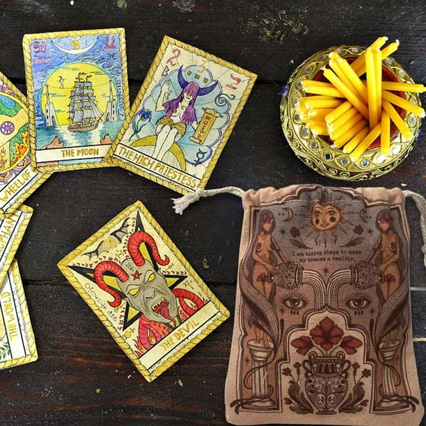 Sac de Tarot en Velours, Pochette en Velours pour Cartes Oracle – | Rangement en velours pour pochette de tarot, sacs multifonctionnels pour cartes Oracle, sacs à bijoux, pour runes, Noël, Noir