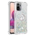 thumbnail image 2 of Funda para Xiaomi Redmi Note 10S 4G/Note 10 4G con Brillo Líquido Flotante, Purpurina, Parachoques y Anillo Giratorio Soporte, 2 of 5