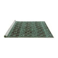thumbnail image 2 of Ahgly Company Machine Washable Indoor Rectangle Abstract Turquoise Blue Modern Area Rugs, 6' x 9', 2 of 4