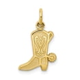 thumbnail image 1 of 10k Yellow Gold Cowboy Boot Necklace Charm Pendant Western, 1 of 6