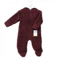 thumbnail image 2 of Hudson Baby Faux Shearling Bunting 1pk, Burgundy, 3-6 Months, 2 of 2