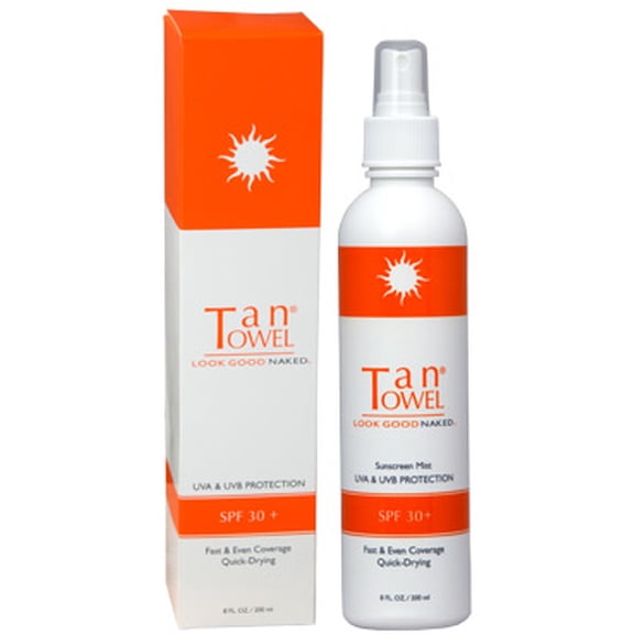 TanTowel Sunscreen Mist with UVA & UVB Protection SPF 30  (Size : 2 oz)