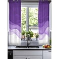 thumbnail image 2 of Purple Waves Sheer Curtains 39 Inch Length 2 Panels Set for Living Room/Bedroom, Ombre Abstract Art Gradient Modern Kitchen Curtains Grommet Semi-Sheer Curtains Drapes Window Treatments 27.5"x39"x2, 2 of 7