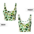 thumbnail image 4 of Yiaed Green Avocado (2) Print Ladies Waistcoat Women Sports Vest Vest Sports Women Sports Top Yoga Vest for women-Medium, 4 of 8