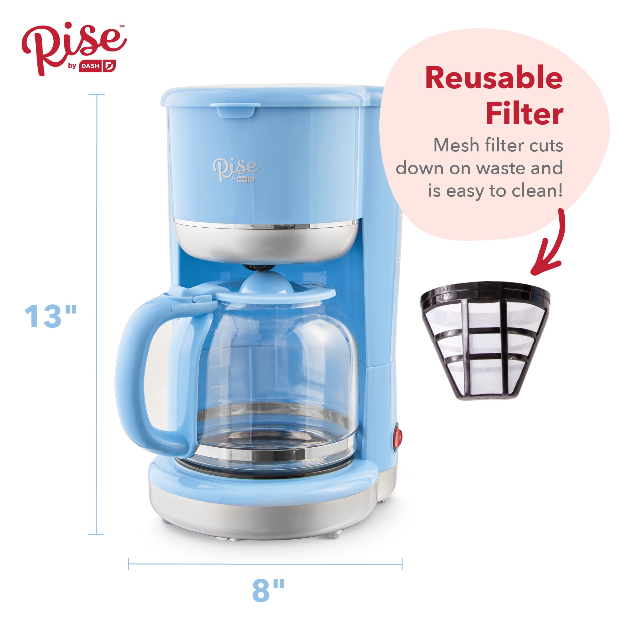  Rise by Dash Coffee Maker Blue Sky : Home & Kitchen