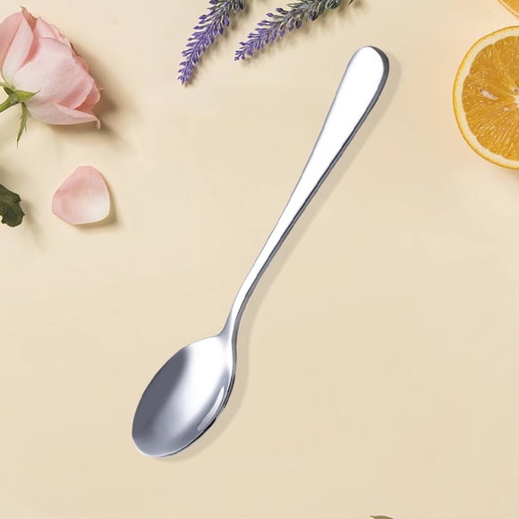 UPGRATOR 6Pcs Stainless Steel Coffee Spoons Silver Long Handle for Kitchen Serving and Tea