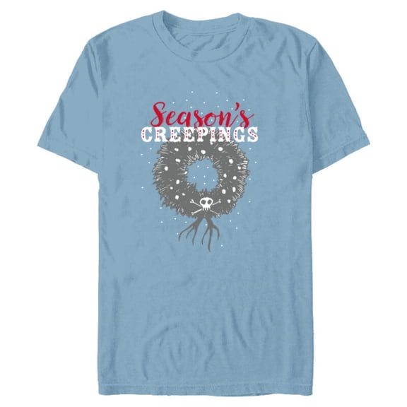 Disney Nightmare Before Christmas Season’s Creepings - Short Sleeve Blended T-Shirt for Adults - Customized-Ocean Blue