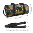 thumbnail image 4 of Fotbe Cozy Cottage Lakeside Sunset Pattern Foldable Sports Gym Bag with Wet Dry Pocket, Ultralight Travel Bag, Large Capacity Duffel Bag, Splash Proof Carry on Bag, Overnight Bag, Weekender Bag, 4 of 8