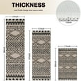 thumbnail image 4 of Boho Black and White Ethnic Pattern Kitchen Rugs Sets Of 3,Kitchen Runner Rugs Non Skid Washable,Decorative Kitchen Floor Mats for Kitchen,Sink,Laundry,17"x30"+ 17"x47" + 17"x59", 4 of 6