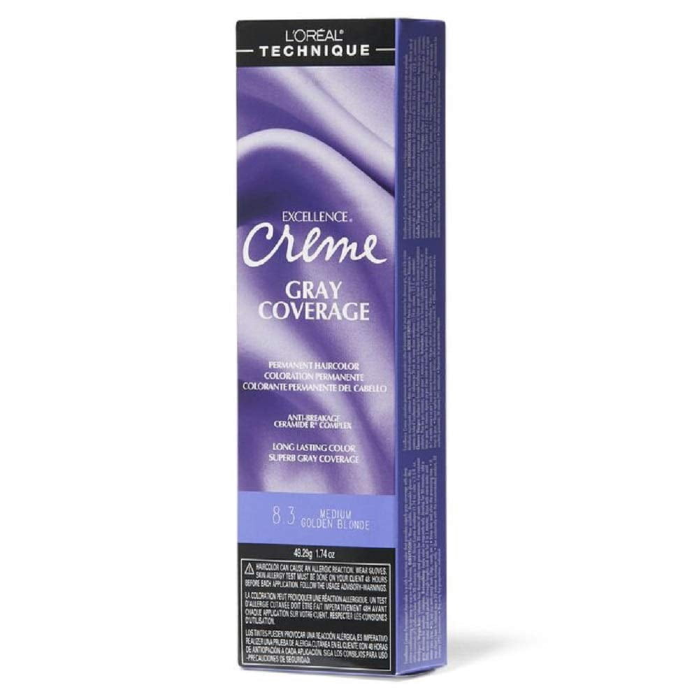 [ 6 PACK ] L'OREAL - EXCELLENCE CREAM PERMANENT HAIR COLOR [ MEDIUM GOLDEN BLONDE #8.3 ] 1.74 Oz. * BEAUTY TALK LA *