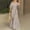 *Beige, variant on ClodeEU Women's V Neck Short Sleeve Wrap Maxi Dress,Casual Flowy A-Line Sundress with Waist Tie and Slit Beige,Women's Plus L