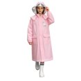 thumbnail image 2 of ECHFIPROM Long Rain Poncho for Kids Hooded Waterproof Rain Coat Reusable Hiking Daily EVA Tearproof Girls Rain Jacket Tearproof, 2 of 9