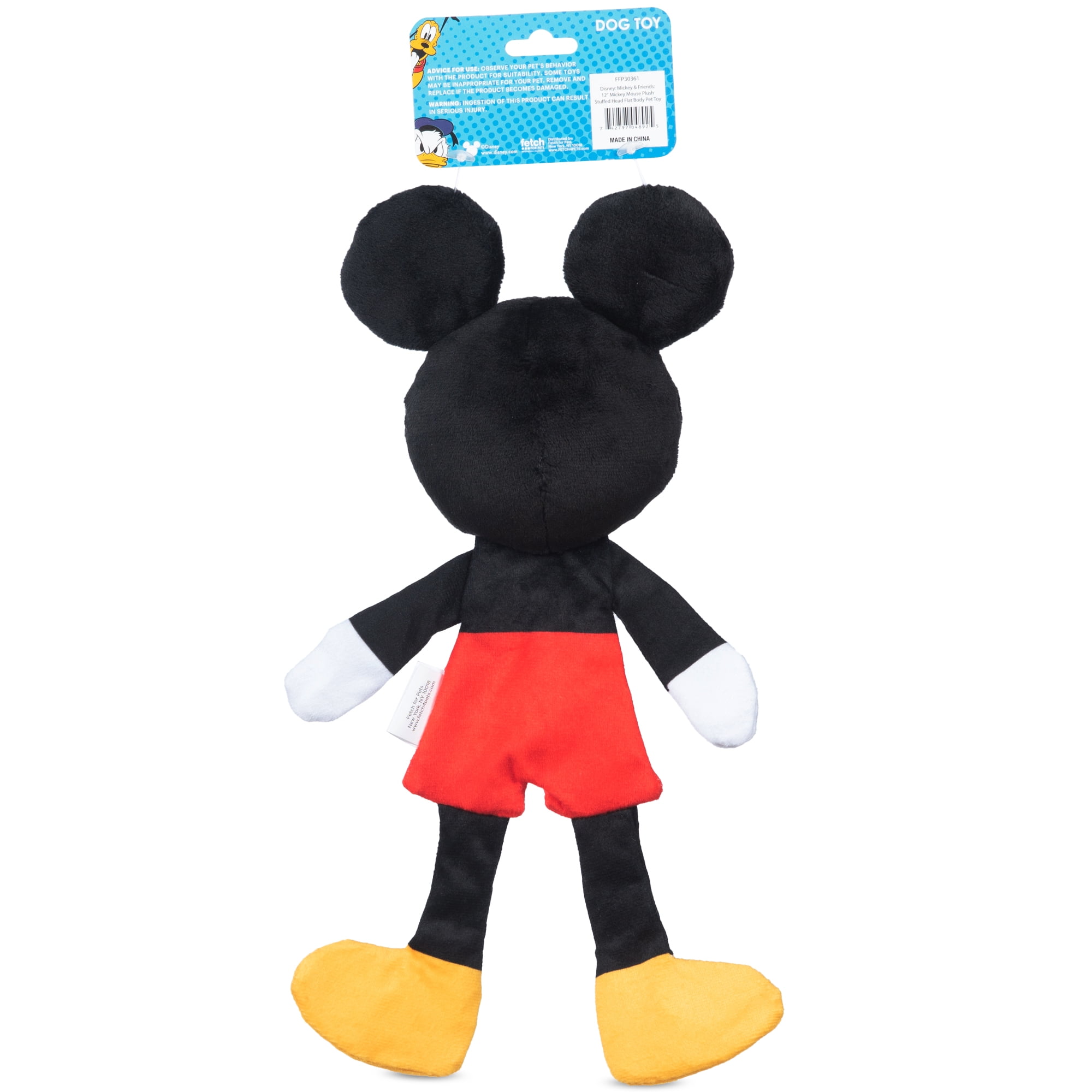 Disney Mickey & Friends: 12" Mickey Mouse Plush Stuffed head flat body Toy
