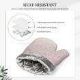 thumbnail image 5 of Disketp Glitter Light Pearl Oven Mitts And Potholders Bbq Gloves-Oven Mitts And Pot Holders With Recycled Infill Silicone Non-Slip Cooking Gloves For Cooking Baking Grilling, 5 of 9