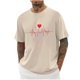 thumbnail image 5 of Camisas de Manga Larga para Hombres Imprimir Casual Cuello Redondo Blusa de Manga Corta, Camisas de Lino para Hombres, 5 of 7