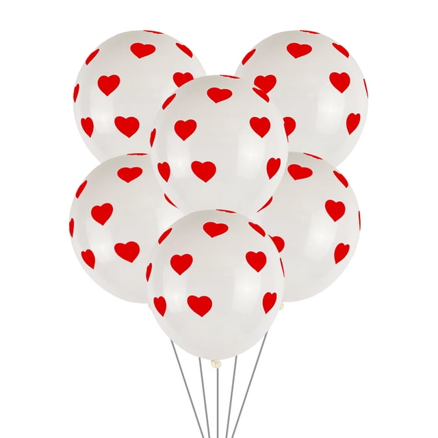 Globo de látex en forma de corazón de 12 pulgadas con estampado de amor, globo de confesión para decoración de bodas y San Valentín