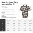 thumbnail image 4 of Fotbe cartoon cute Skull star Hawaiian Shirt for Men Unisex Summer Beach Casual Short Sleeve Cotton Linen Button Down Shirts-3X-Large, 4 of 5
