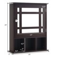 thumbnail image 2 of Gymax Armoire à Pharmacie Murale Miroir avec Tablette Réglable et Rangement Supérieur, Brun, 2 of 10