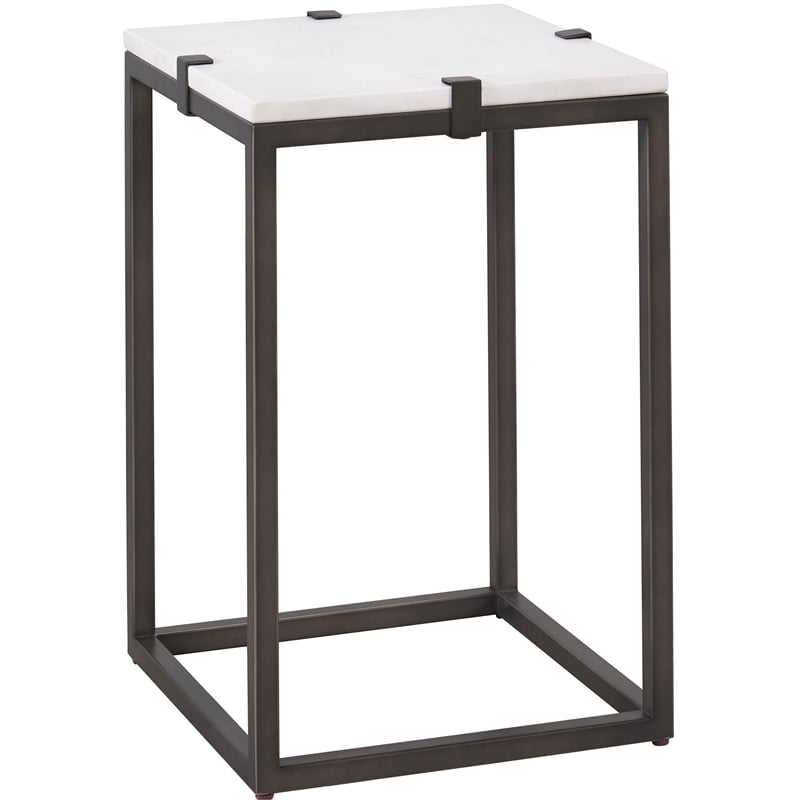 Universal Furniture Modern Farmhouse Metal & Stone Chairside Table in