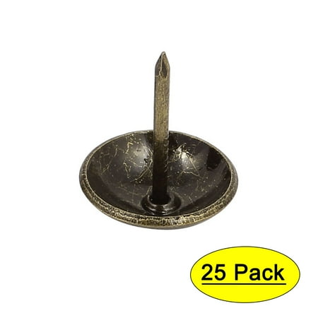 

19mm Dia Metal Upholstery Nail Thumb Tack Push Pin Doornail Bronze Tone 25PCS
