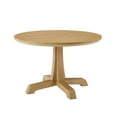 thumbnail image 2 of Walker Edison 48" Modern Pedestal-Base Round Dining Table, Rustic Oak, 2 of 9