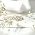 thumbnail image 4 of Rosec Jewels Certified Lab Grown Diamond Teardrop Engagement Ring with Halo - EF-VS Quality, 18K Yellow Gold, US 4.50, 4 of 9
