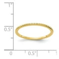 thumbnail image 4 of Real 14kt Yellow Gold Gold 1.2mm Twisted Wire Pattern Stackable Band Size: 8; for Adults and Teens; for Women and Men, 4 of 4