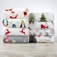 thumbnail image 4 of Soft Velvet Plush and Sherpa Fleece 50" x 60" Holiday Throw Blanket | Christmas Throw for Sofa and Bed | Cozy & Warm Plush Throw Blanket | Holiday Blankets and Throws Eve Collection, 4 of 7