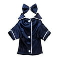 thumbnail image 6 of Soft Silk Sleepwear for Small Dogs Cats Lapel Doggie Loungewear Lightweight Breathable Puppy Pajamas Two-Legged Pet Shirt Clothes, 6 of 8