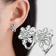 thumbnail image 4 of Yoursfs 925 Sterling Silver Earring Clip Zircon Snowflake Earrings Women Fashion Accessories Gifts, 4 of 5