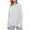 White, variant on TFEOQRY Pullover Sweater for Women Fashion Solid Color Loose Knitwear Long Sleeved Round Neck Sweater Top Mint Green
