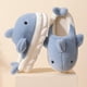 thumbnail image 1 of Pantuflas Divertidas De Algodón Con Tiburón Cute Shark Home Zapatos de felpa Cómoda zapatilla de algodón cálida y peluda (Azul 38 39), 1 of 8