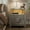 Grey, variant on HolliWill Fluted Nightstand with Charging Station and LED Lights, 20" Night Stand with 2 Drawers, Large Bed Side Table with Raising Legs and Curved Profile Design for Bedroom, Grey