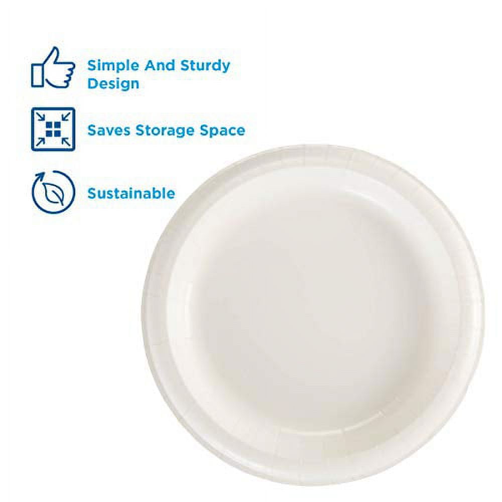 Dixie Light-Weight Paper Plates, 8.5", White, 125 Count (4 Pack)