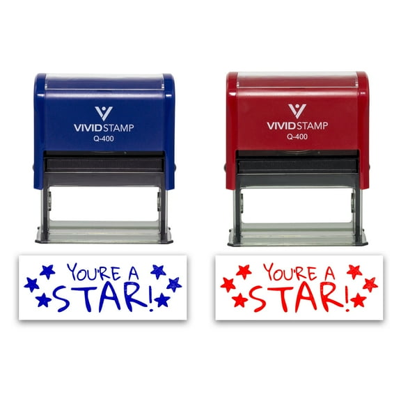 All Quality You're a Star! Self-Inking Rubber Stamp Motivational Teacher Stamps | Homework And Grading | Classroom Supplies (Black Ink) - Q-400