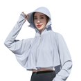 thumbnail image 1 of UOYOTT Chandail à Capuchon d'Été UPF50 + Protection Solaire pour Femmes à Manches Longues Respirant Protection UV, 1 of 5