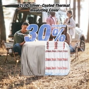 WARMOUNTS Insulated Bag 75 Cans & Soft Cooler Bag 2 in 1, w/ Insulating Cover, Upgraded Leakproof Camping Cooler Bag 2 Compartment for Camping Hiking Picnic Beach