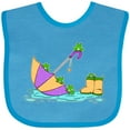 thumbnail image 3 of Inktastic Cute Frogs in a Umbrella with Boots Boys or Girls Baby Bib, 3 of 4