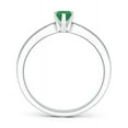 thumbnail image 2 of Angara Natural 0.4 Ct. Emerald Solitaire Ring in 14K White Gold for Women (Ring Size: 3.5), 2 of 9