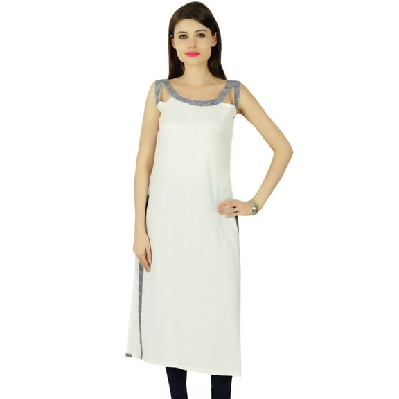 Phagun Bollywood Casual Kurti Women Rayon Ethnic Designer Solid Tunic Dress