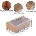thumbnail image 2 of Paquete de 12 cajas rectangulares marrones de cartón kraft de 18 x 13 x 4 cm con ventana de plástico PVC, ideales para obsequios de fiesta, dulces y manualidades de joyería., 2 of 9