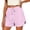 #H-Pink, variant on TRUNZI Summer Shorts for Women Drawstring High Rise Stretchy Waist Baggy Fit Side Split Casual Pull On Sweat Shorts with Pockets