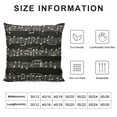 thumbnail image 5 of RUIYC  Black and White Music Notes Throw Pillows Throw Pillow Case Cushion Cover Pillowcase Square Pillow Cover 18X18 Cotton Linen, 5 of 5